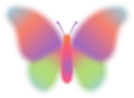 Blurry Glowing Gradient Butterfly 